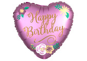 Heart Birthday Satin Flowers - A18"/45cm