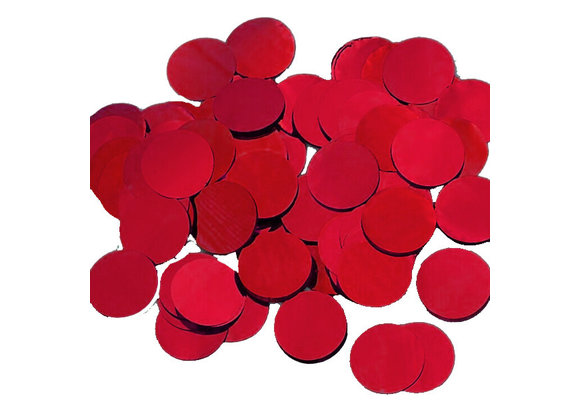 Confetti 15mm - Metallic Red - 100gr
