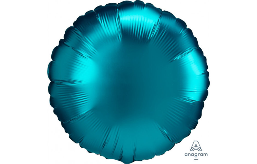 Round - Satin Luxe Aqua - 18 inch - Anagram