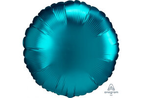 Round - Satin Luxe Aqua - A18"/45cm