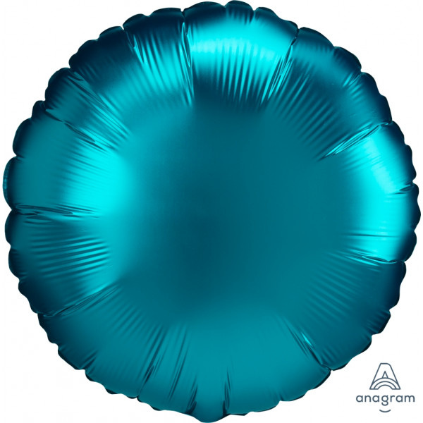 Round - Satin Luxe Aqua - A18"/45cm