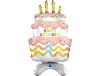 Happy Birthday Cake - Stand Up - GR38"