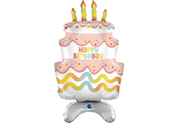 Happy Birthday Cake - Stand Up - GR38"