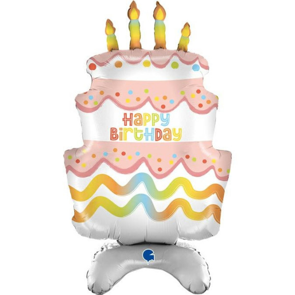 Happy Birthday Cake - Stand Up - GR38"