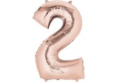 SALE > Cijfer Mini Rose Gold 2 - 16"/40cm zelfsluitend!