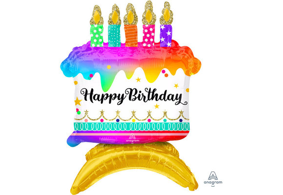 Happy Birthday Cake - Stand Up - A14"x18"