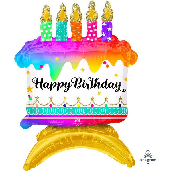 Happy Birthday Cake - Stand Up - A14"x18"