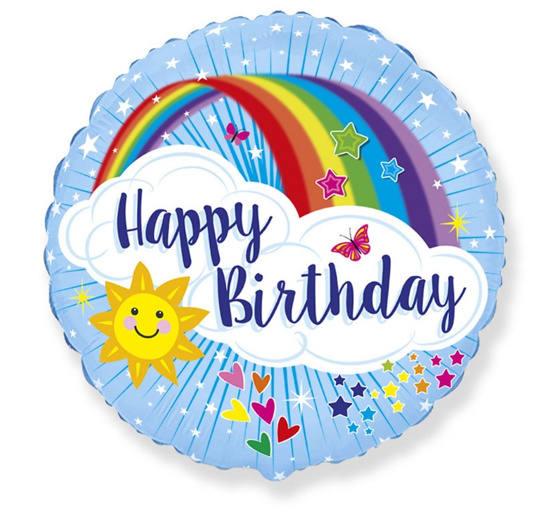 Happy Birthday - Rainbow - Flex - 18 inch - 2 ct