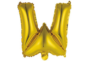 Letter Mini Gold - W - A34cm - zelfsluitend