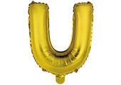 Letter Mini Gold - U - A34cm - zelfsluitend