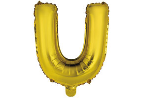 Letter Mini Gold - U - A34cm - zelfsluitend