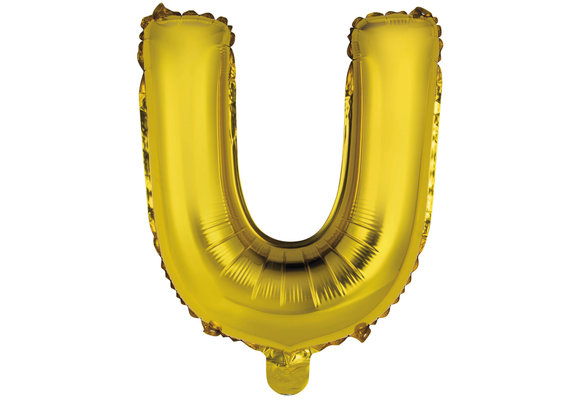 Letter Mini Gold - U - A34cm - zelfsluitend