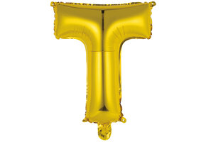 Letter Mini Gold - T - A34cm - zelfsluitend