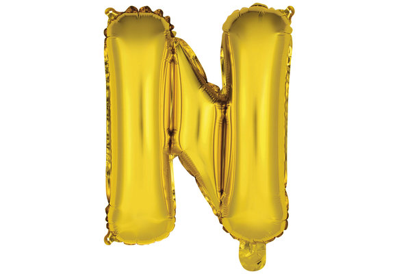 Letter Mini Gold - N - A34cm - zelfsluitend