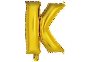 Letter Mini Gold - K - A34cm - zelfsluitend