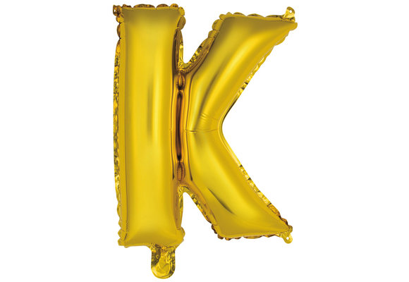 Letter Mini Gold - K - A34cm - zelfsluitend
