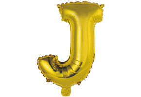 Letter Mini Gold - J - A34cm - zelfsluitend