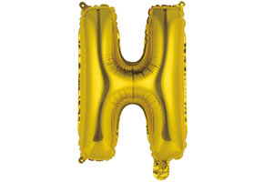 Letter Mini Gold - H - A34cm - zelfsluitend