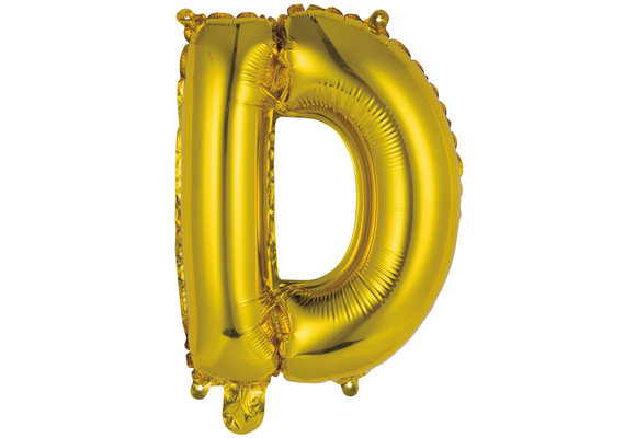 Letter Mini Gold - D - A34cm - zelfsluitend
