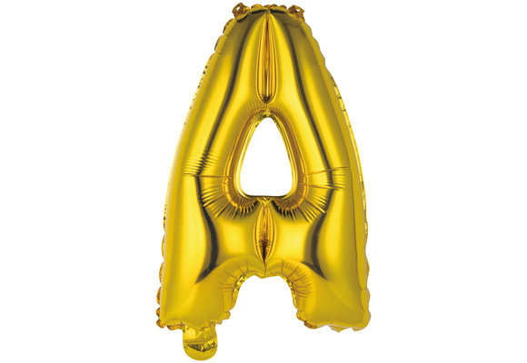 Letter Mini Gold - A - A34cm - zelfsluitend