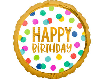 Birthday - Colored Dots - 18 inch - Anagram