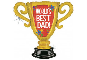 World''s Best DAD Trophy Holographic  - 33 inch - Grabo