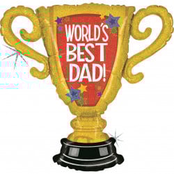 World''s Best DAD Trophy Holographic - G33"/83cm