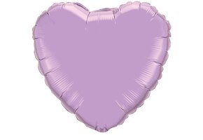 Heart - Pearl Lavender - Q4"/10cm -   5 stuks