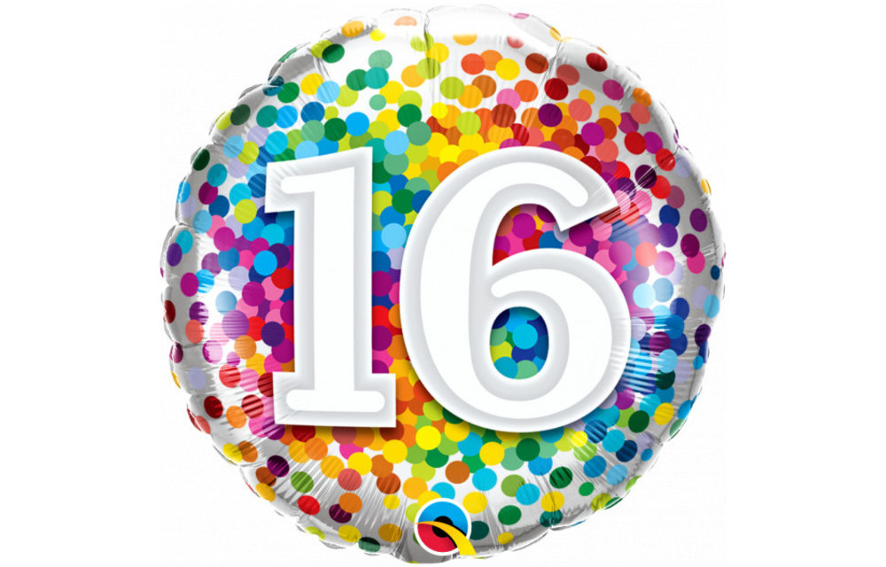 Rainbow Confetti - 16 - 18 inch - Qualatex