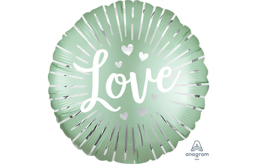 Love Burst Satin Mint Green - 18 inch - Anagram