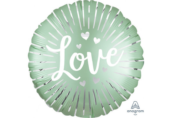 Love Burst Satin Mint Green - 18 inch - Anagram