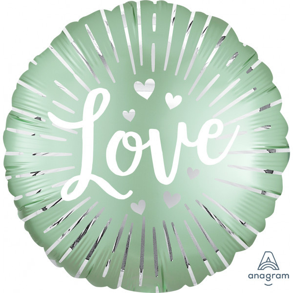 Love Burst Satin Mint Green - A18"/45cm
