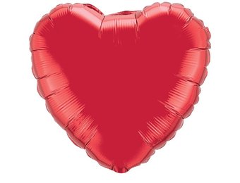 Heart - Ruby Red Q4"/10cm - 5 stuks