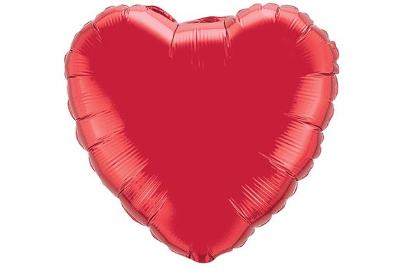 Heart - Ruby Red Q4"/10cm - 5 stuks