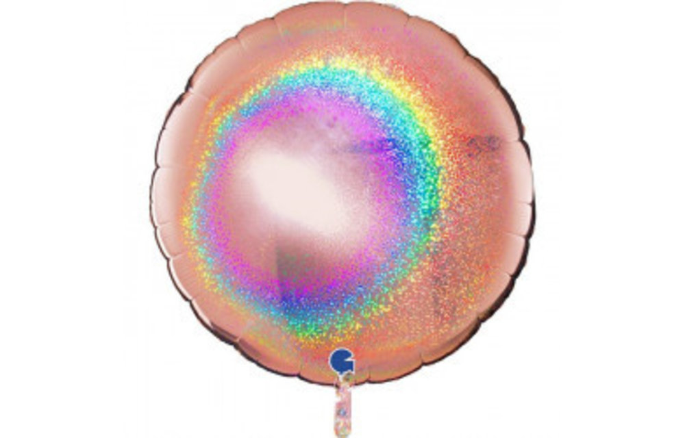 Round - Glitter Holographic - Rose Gold - 36 inch - Grabo