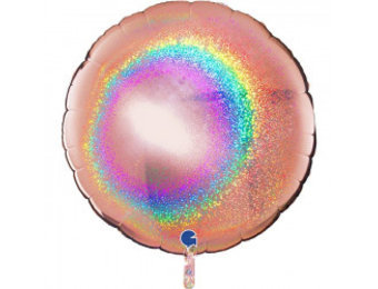 Round - Glitter Holographic - Rose Gold - 36"/91cm