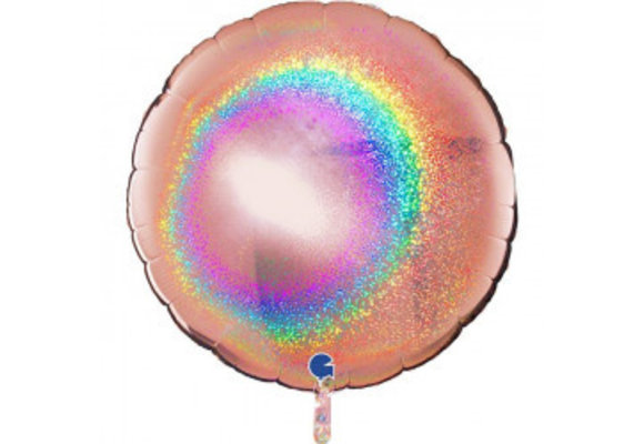 Round - Glitter Holographic - Rose Gold - 36 inch - Grabo