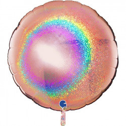 Round - Glitter Holographic - Rose Gold - 36 inch - Grabo