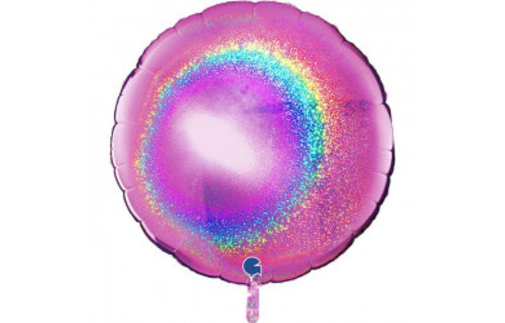 Round - Glitter Holographic - Fuchsia - 36 inch - Grabo