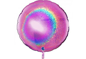 Round - Glitter Holographic - Fuchsia - 36 inch - Grabo