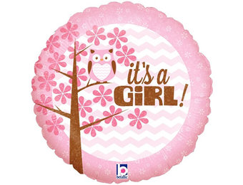 It's A Baby Girl Owl - 18 inch - Betallic