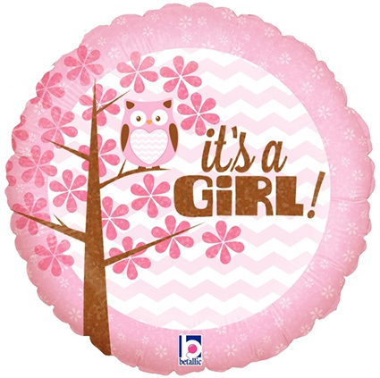 It's A Baby Girl Owl - 18 inch - Betallic