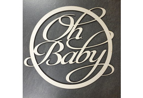 LS - Oh Baby in hout - 40 x 45cm/3mm