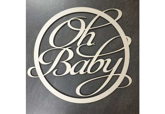 LS - Oh Baby in hout - 40 x 45cm/3mm