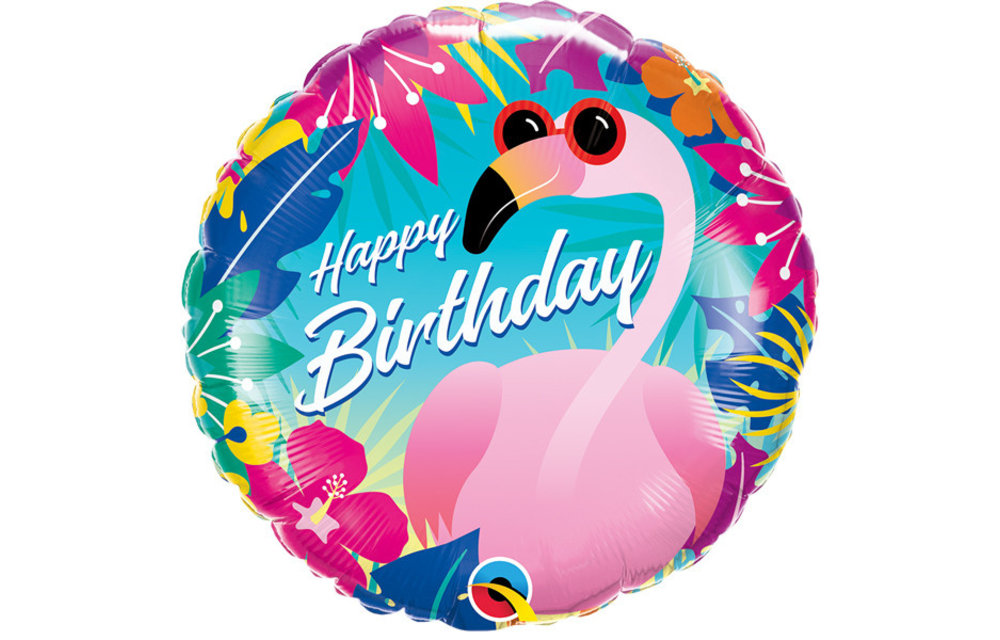 SALE > Birthday - Tropical Flamingo - 18 inch - Qualatex