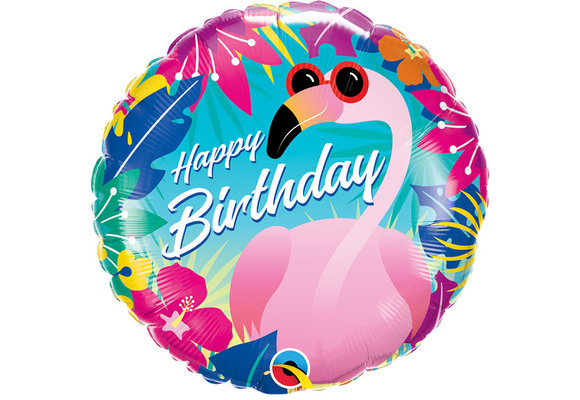 Birthday - Tropical Flamingo - 18 inch - Qualatex