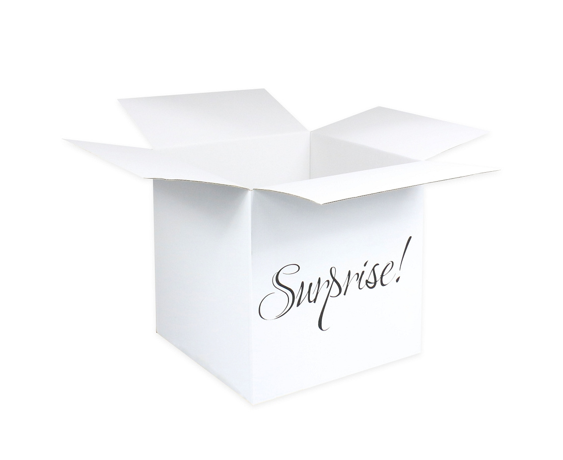 DOOS - White - SURPRISE! - 50x50x50cm - AFHALEN