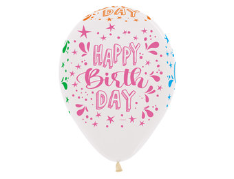 SALE > R12 - Happy Bday - Neon Splash - Clear 390 - 25