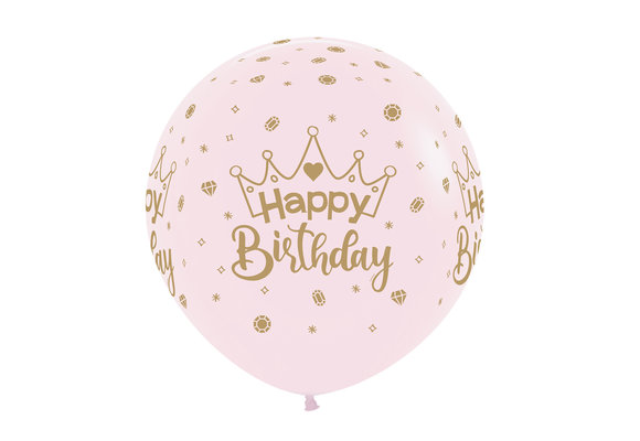 SALE > R24 - Happy Birthday Crowns - Matte Pink 609 - 3 S