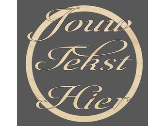 LS - TEKST in hout - 40 x 45cm/3mm